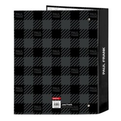 Carpeta de anillas Paul Frank Campers Negro A4 (27 x 33 x 6 cm)