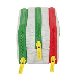Portatodo Triple Benetton Pop Gris (21 x 8 x 8 cm)
