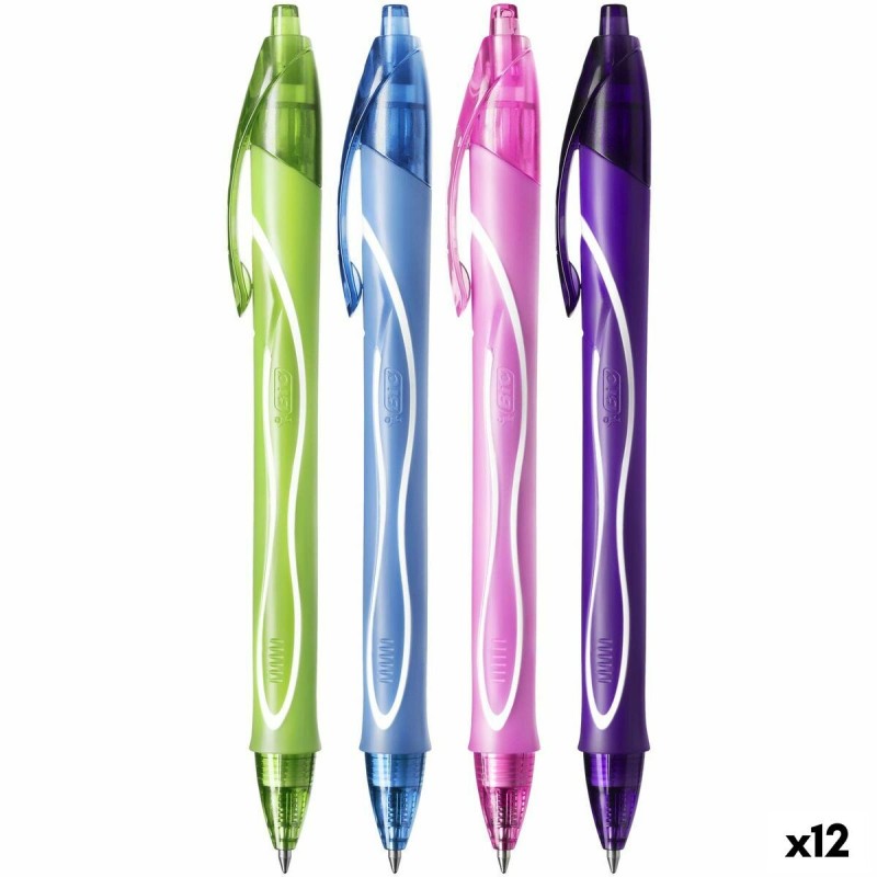 Bolígrafo de gel Bic Gel-Ocity Quick Dry 4 Colours 0,3 mm 12 Piezas Bolígrafo de gel Bic Gel-Ocity Quick Dry 4 Colours 0,3 mm 12 Piezas