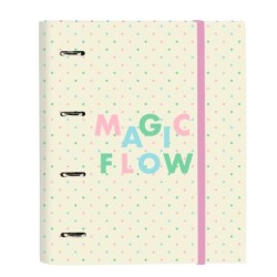 Carpeta de anillas Glow Lab Magic flow Beige (27 x 32 x 3.5 cm)