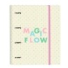 Carpeta de anillas Glow Lab Magic flow Beige (27 x 32 x 3.5 cm)