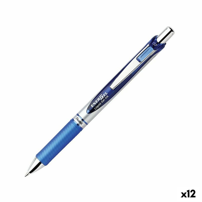 Bolígrafo de gel Pentel Energel XM Klick 0.7 Azul 12 Piezas Bolígrafo de gel Pentel Energel XM Klick 0.7 Azul 12 Piezas