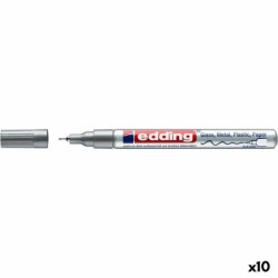 Rotulador permanente Edding 780 Plateado (10 Unidades)
