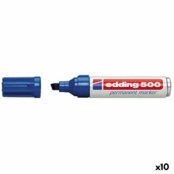 Rotulador permanente Edding 500 Azul (10 Unidades)