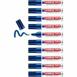 Rotulador permanente Edding 500 Azul (10 Unidades)