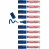 Rotulador permanente Edding 500 Azul (10 Unidades)