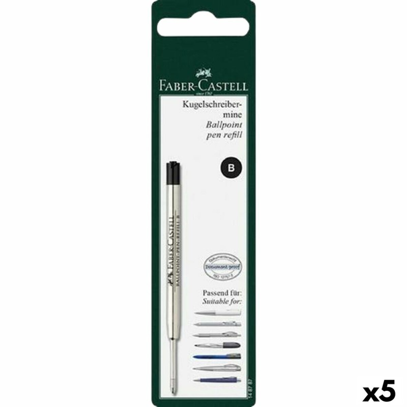 Recambios Faber-Castell Bolígrafo Negro (5 Unidades) Recambios Faber-Castell Bolígrafo Negro (5 Unidades)