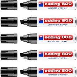 Rotulador permanente Edding 800 Negro (5 Unidades)
