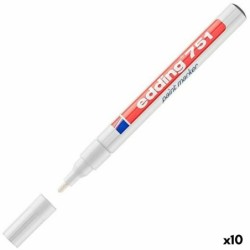 Rotulador permanente Edding E751 Blanco (10 Unidades)