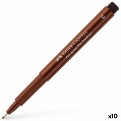 Rotulador permanente Faber-Castell Pitt Artist Marrón (10 Unidades)