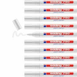 Rotulador permanente Edding 750  Blanco (10 Unidades)