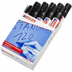 Rotulador permanente Edding 550 Negro (10 Unidades)