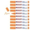 Rotulador permanente Edding 4500 Textil Fluorescente Naranja (10 Unidades)