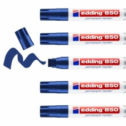 Rotulador permanente Edding 850 Azul (5 Unidades)