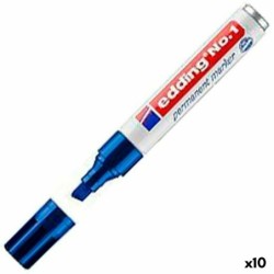 Rotulador permanente Edding N1 Azul (10 Unidades)