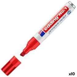 Rotulador permanente Edding N1 Rojo (10 Unidades)