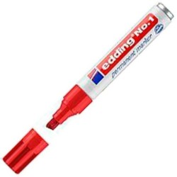 Rotulador permanente Edding N1 Rojo (10 Unidades)