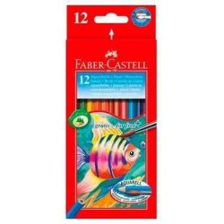 Lápices de Colores Acuarelables Faber-Castell Multicolor 6 Piezas