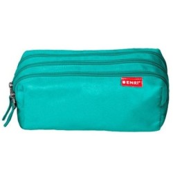 Estuche Escolar ENRI Turquesa 21 x 7 x 11 cm (5 Unidades)