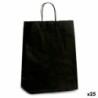 Bolsa de Papel Pincello 32412 Negro 12 x 52 x 32 cm 32 X 12 X 50 cm (25 Unidades)