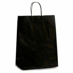 Bolsa de Papel Pincello 32412 Negro 12 x 52 x 32 cm 32 X 12 X 50 cm (25 Unidades)