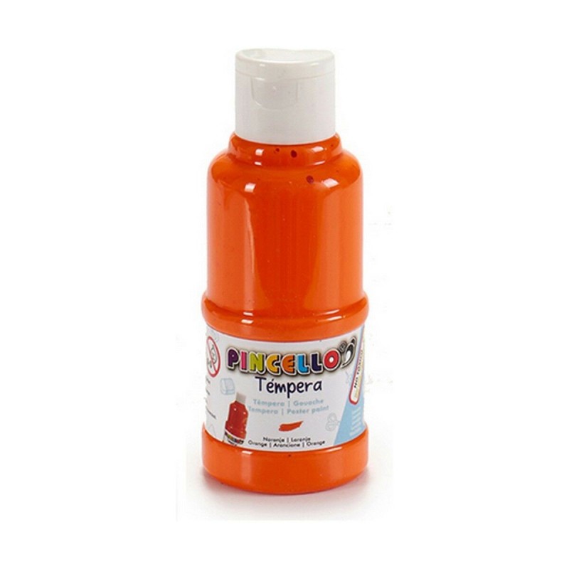 Témperas Pincello Naranja 120 ml (12 Unidades)