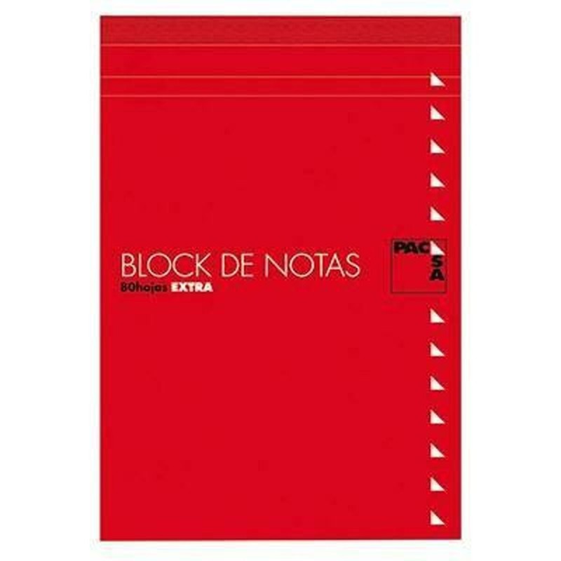 Bloc de Notas Pacsa Din A4 80 Hojas Con Tapa 10 Piezas 10 Unidades