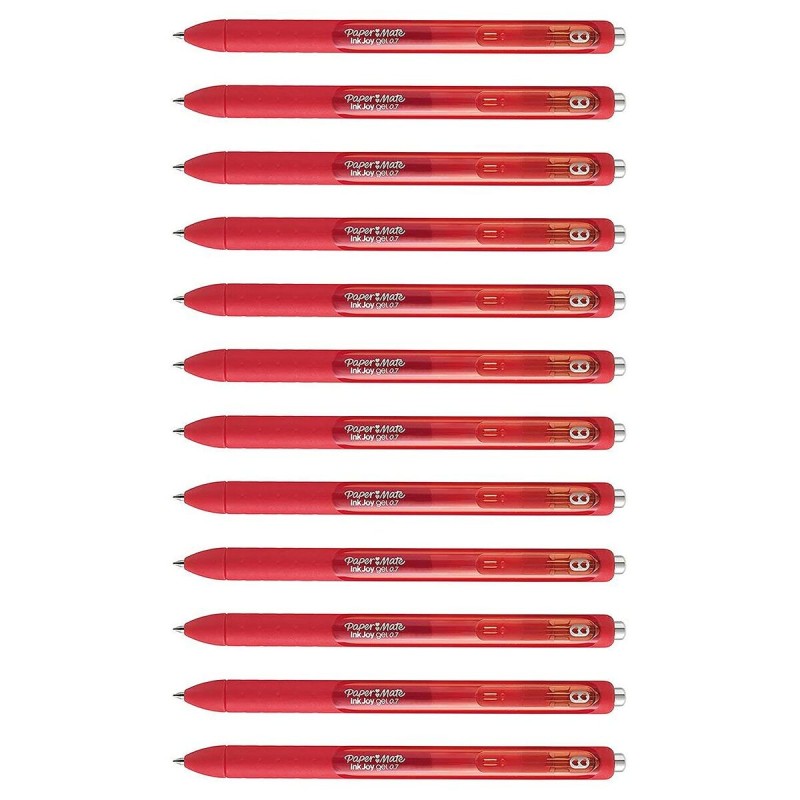 Bolígrafo de gel Paper Mate InkJoy Gel Rojo 12 Unidades Bolígrafo de gel Paper Mate InkJoy Gel Rojo 12 Unidades
