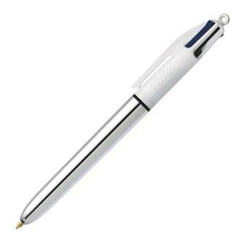 Bolígrafo Bic Shine Silver Blanco Plateado (12 Piezas) Bolígrafo Bic Shine Silver Blanco Plateado (12 Piezas)