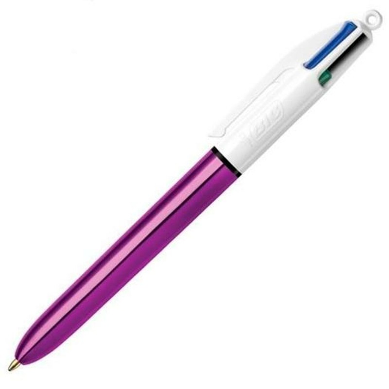 Bolígrafo Bic Shine Silver Blanco (12 Piezas) Bolígrafo Bic Shine Silver Blanco (12 Piezas)