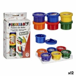 Pintura de Dedos Pincello FP2806 De dedos Amarillo Azul Rojo Verde Morado Naranja (12 Unidades)