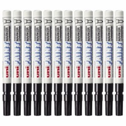 Rotulador permanente Uni-Ball Paint PX-21L Negro 12 Piezas