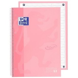 Cuaderno Oxford European Book School Rosa claro A4 A4+ 80 Hojas 5 Piezas