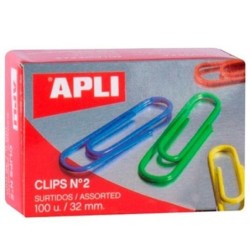 Clips Apli N 2 Multicolor Alambre 32 mm (10 Unidades)