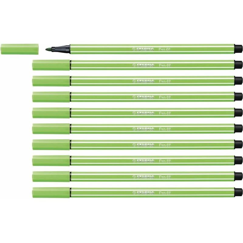 Rotuladores Stabilo Pen 68 Verde (10 Piezas)