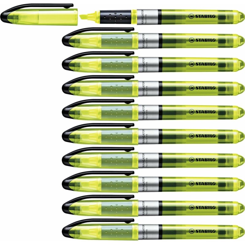 Marcador Fluorescente Stabilo Navigator Amarillo 10 Piezas (1 unidad) Marcador Fluorescente Stabilo Navigator Amarillo 10 Piezas (1 unidad)