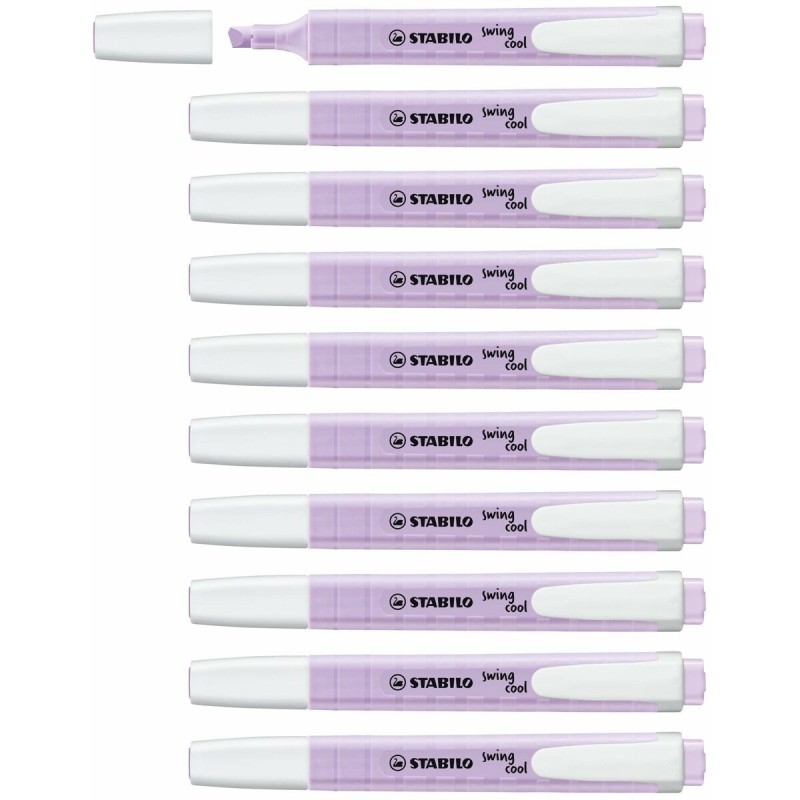 Set de Marcadores Fluorescentes Stabilo Swing Cool Violeta 10 Piezas Set de Marcadores Fluorescentes Stabilo Swing Cool Violeta 10 Piezas