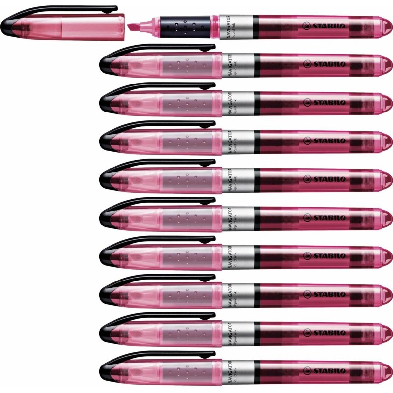 Marcador Fluorescente Stabilo Navigator Rosa 10 Piezas (1 unidad) Marcador Fluorescente Stabilo Navigator Rosa 10 Piezas (1 unidad)