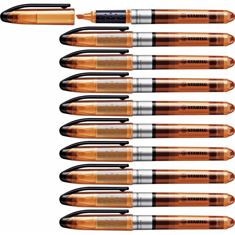 Marcador Fluorescente Stabilo Navigator Naranja 10 Piezas (1 unidad) Marcador Fluorescente Stabilo Navigator Naranja 10 Piezas (1 unidad)