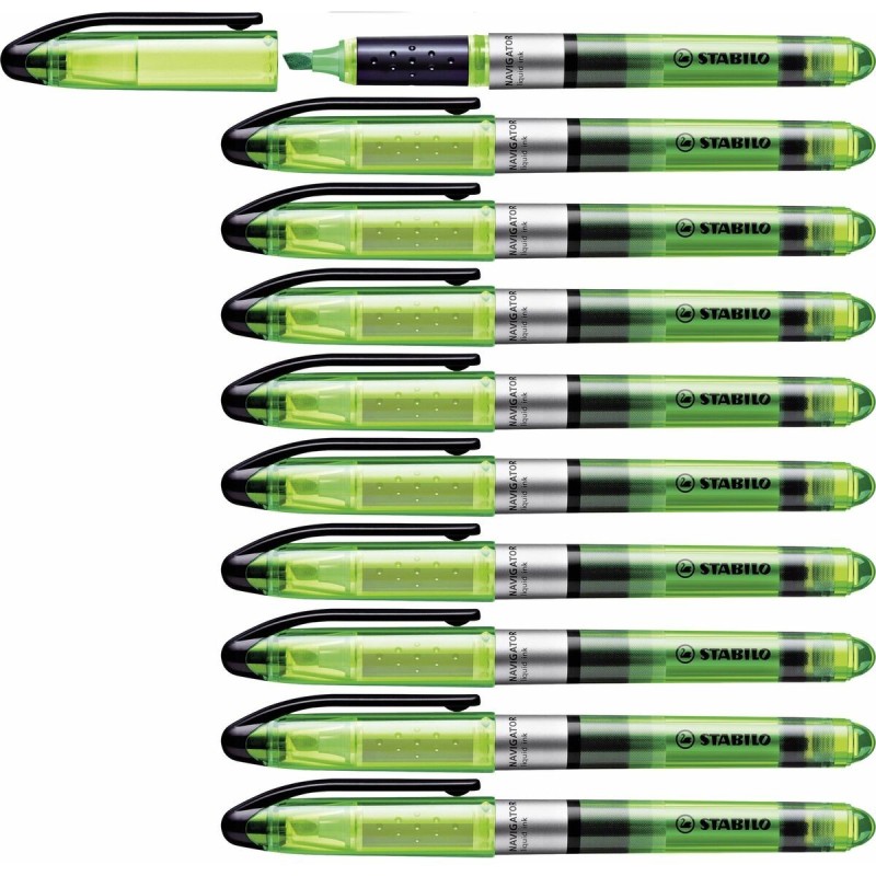 Marcador Fluorescente Stabilo Navigator Verde 10 Piezas (1 unidad) Marcador Fluorescente Stabilo Navigator Verde 10 Piezas (1 unidad)