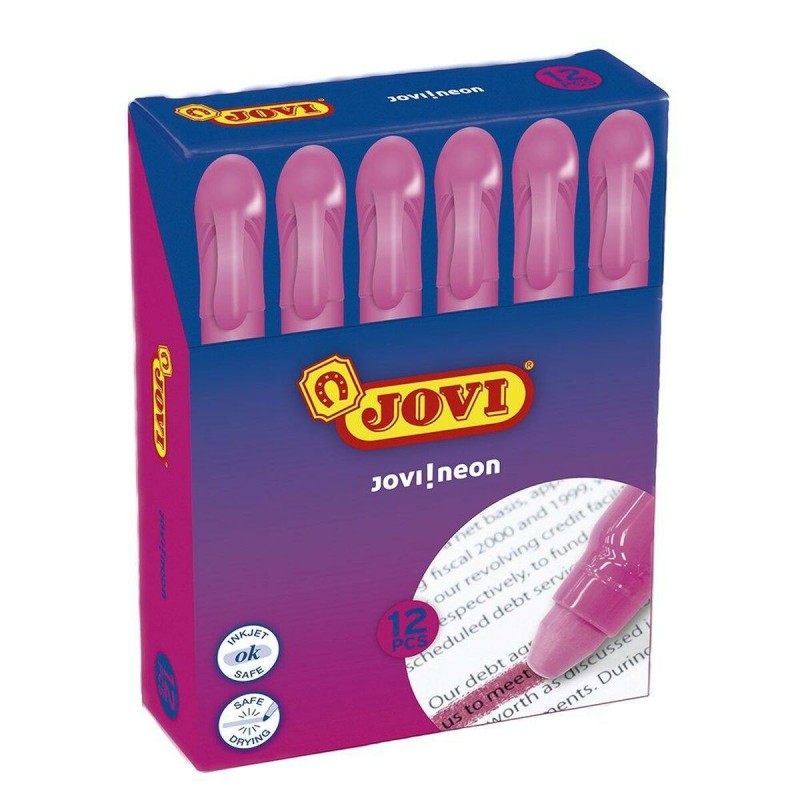 Marcador Fluorescente Jovi Jovi!neon Fucsia 12 Piezas Marcador Fluorescente Jovi Jovi!neon Fucsia 12 Piezas