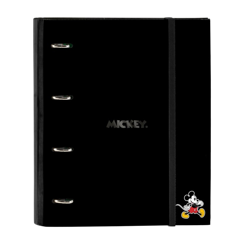 Carpeta de anillas Mickey Mouse Clubhouse Negro 27 x 32 x 3.5 cm