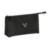 Portatodo Triple Mickey Mouse Clubhouse Premium Negro 22 x 12 x 3 cm