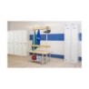 Taquilla Simon Rack Metal Gris claro 4 compartimentos (180 x 30 x 50 cm)