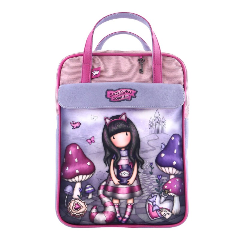 Mochila Gorjuss Cheshire cat Rosa Morado (27 x 10 x 37 cm) Mochila Gorjuss Cheshire cat Rosa Morado (27 x 10 x 37 cm)