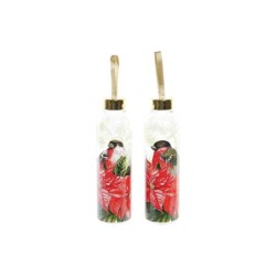 Botella DKD Home Decor Pájaro Cristal PVC (550 ml) (2 Unidades)