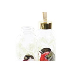 Botella DKD Home Decor Pájaro Cristal PVC (550 ml) (2 Unidades)