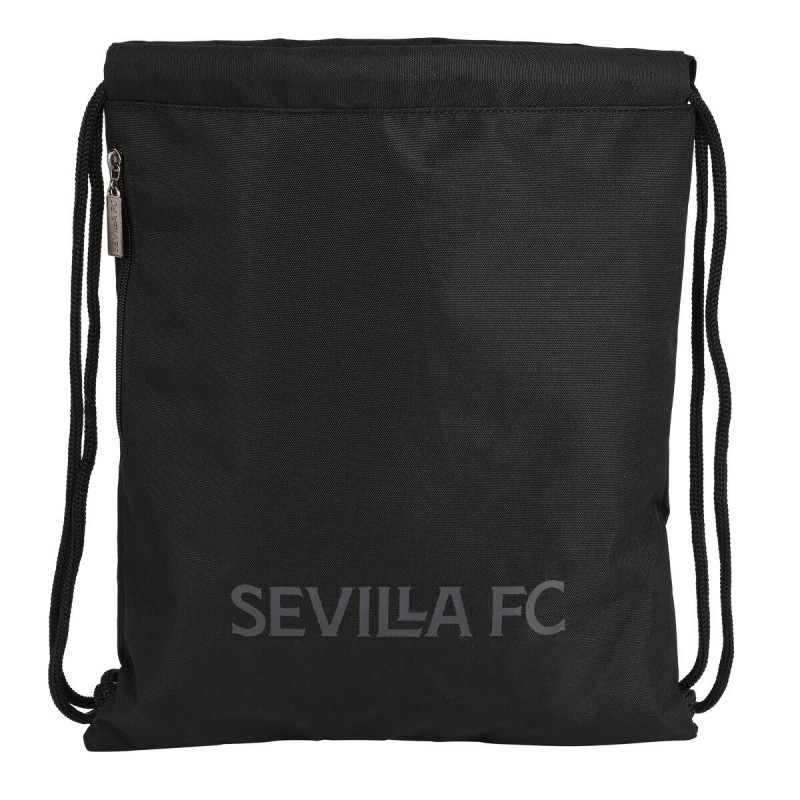 Bolsa Mochila con Cuerdas Sevilla Fútbol Club Teen 35 x 40 x 1 cm Negro