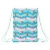 Bolsa Mochila con Cuerdas Spongebob Stay positive Azul Blanco 26 x 34 x 1 cm