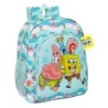 Mochila Escolar Spongebob Stay positive Azul Blanco 32 x 38 x 12 cm